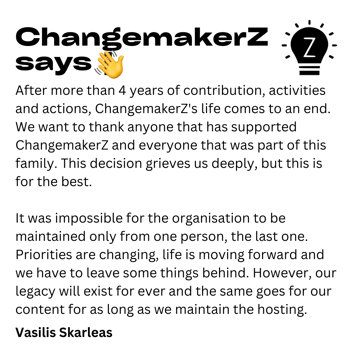 ChangemakerZ says goodbye